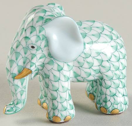 Elephants Miniature Elephant-Green - No Box