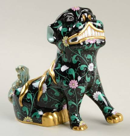 Asian Foo Dog-Black/Gr Dynasty/Looking Left - No Box
