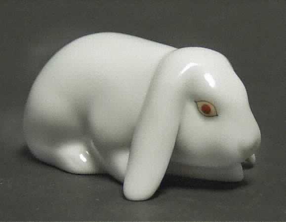 Rabbits & Bunnies (Single) Lop Eared Bunny-Natural/White - No Box