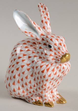Rabbits & Bunnies (Single) Bunny Sitting-Rust - No Box