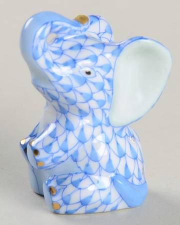 Elephants Miniature Baby Elephant-Blue - No Box