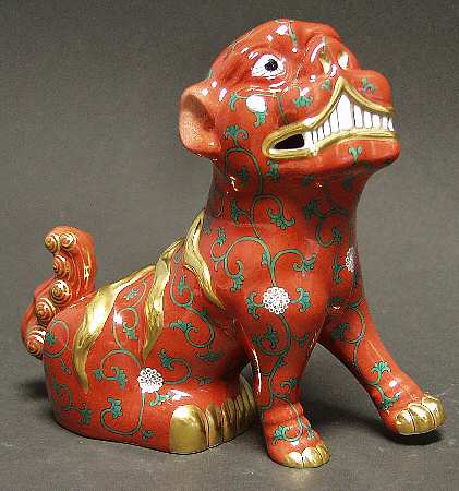 Asian Foo Dog-Red Dynasty/Looking Right - No Box