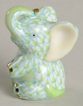 Elephants Miniature Baby Elephant-Key Lime - No Box