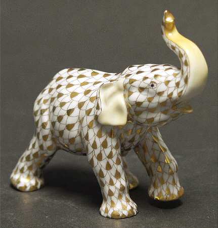 Collector's Guild Figurines Baby Asian Elephant-2001 Gold - No Box
