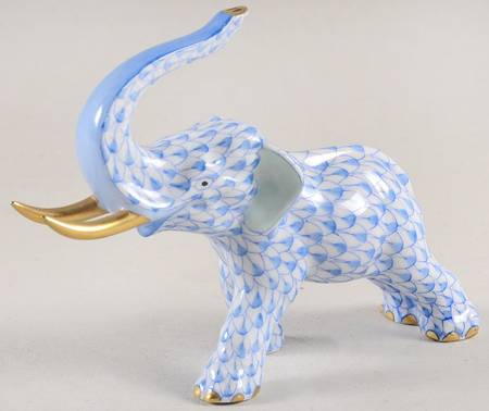 Elephants Elephant With Tusks- Blue - No Box
