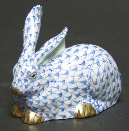 Rabbits & Bunnies (Single) Lying Rabbit-Blue - No Box