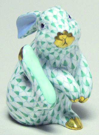 Rabbits & Bunnies (Single) Scratching Bunny-Green - No Box