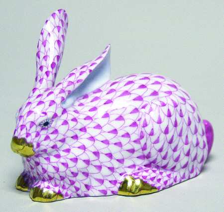 Rabbits & Bunnies (Single) Lying Rabbit-Raspberry - No Box
