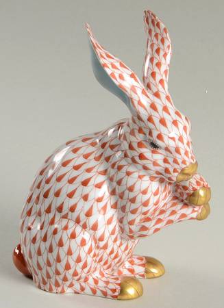 Rabbits & Bunnies (Single) Bunny Paws Up-Rust - No Box