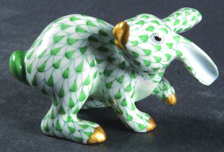 Rabbits & Bunnies (Single) Running Rabbit-Green - No Box