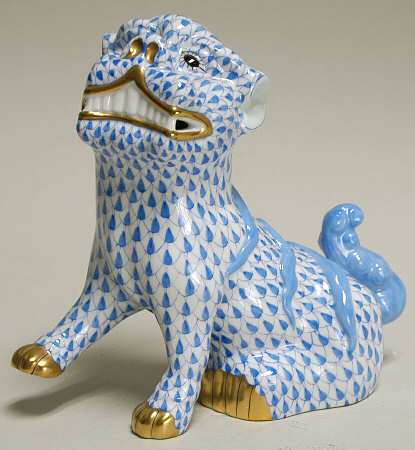 Asian Foo Dog-Blue/Looking Left - No Box