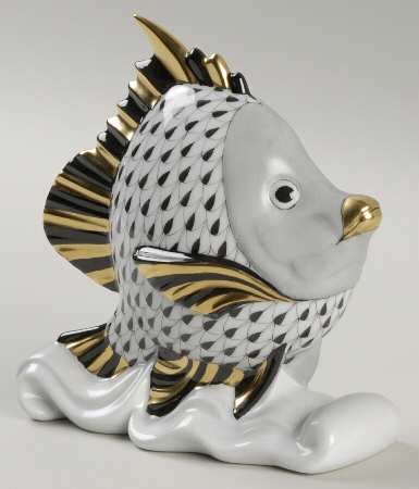 Fish Tropical Fish On Wave-Black - No Box