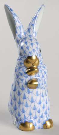 Rabbits & Bunnies (Single) Standing Bunny-Blue - No Box