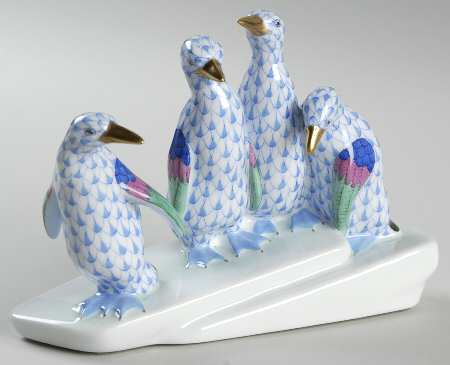 Waterfowl Penguins On Ice-Blue - No Box