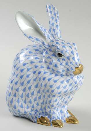 Rabbits & Bunnies (Single) Bunny Sitting-Blue - No Box