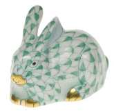 Rabbits & Bunnies (Single) Miniature Rabbit Lying-Green - No Box