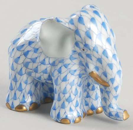 Elephants Miniature Elephant-Blue - No Box
