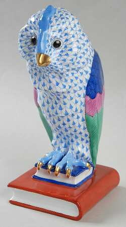 Birds of Prey Owl On Books-Blue - No Box 42