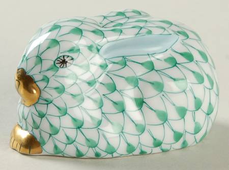 Rabbits & Bunnies (Single) Sitting Bunny-Green - No Box