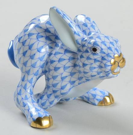 Rabbits & Bunnies (Single) Rabbit Fleeing-Blue - No Box