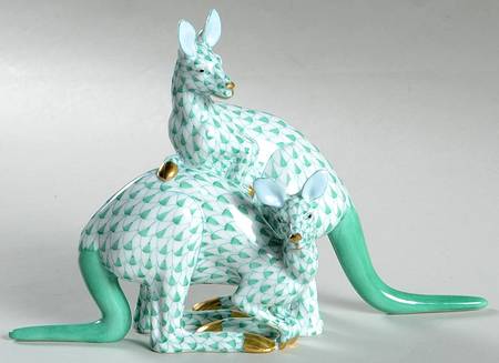 Wild Animals Pair Of Kangaroos-Green - No Box
