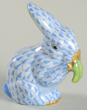 Rabbits & Bunnies (Single) Bunny Eating-Blue - No Box