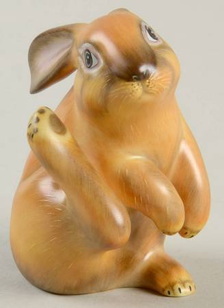 Rabbits & Bunnies (Single) Scratching Bunny-Natural/Brown - No Box