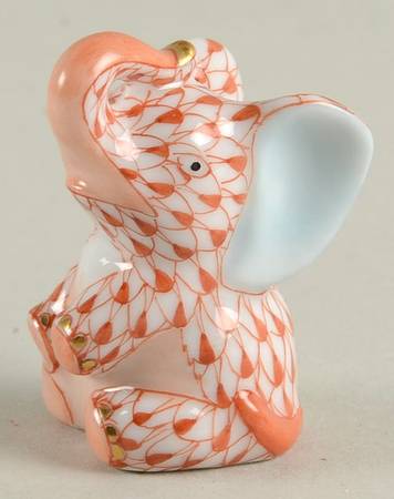 Elephants Miniature Baby Elephant-Rust - No Box