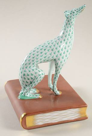 Bookends Greyhound-Green/Left - No Box