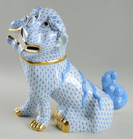 Asian Foo Dog-Blue/Looking Left - No Box