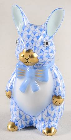 Rabbits & Bunnies (Single) Bunny With Bowtie-Blue - No Box