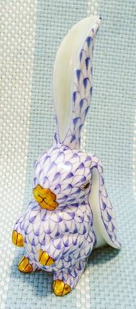 Rabbits & Bunnies (Single) Rabbit-One Ear Up/Lilac - No Box