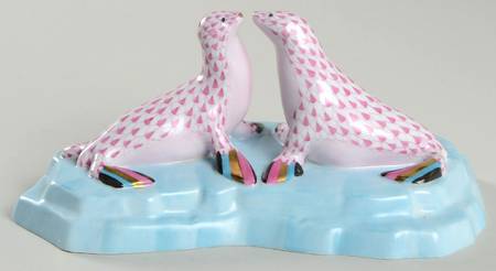 Sea Marine Animals Kissing Sea Lions-Raspberry - No Box