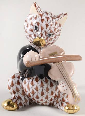 Cats Cat With Fiddle-Chocolate - No Box