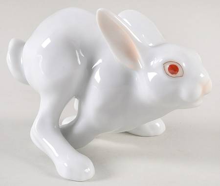 Rabbits & Bunnies (Single) Rabbit Fleeing-Natural/White - No Box