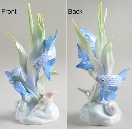 Fish Fish Sculpture-Blue - No Box