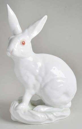 Rabbits & Bunnies (Single) Rabbit-Natural/White - No Box