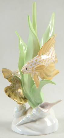 Fish Fish Sculpture-Butterscotch/Multi - No Box