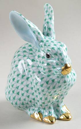 Rabbits & Bunnies (Single) Bunny Sitting-Green - No Box