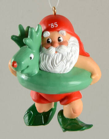1985 Hallmark Christmas Ornaments Sun And Fun Santa - Boxed