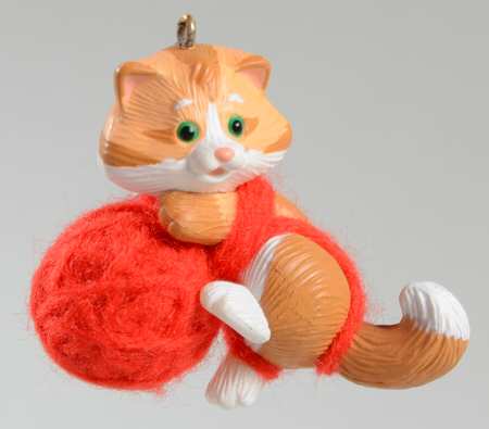 1985 Hallmark Christmas Ornaments Kitty Mischief - Boxed