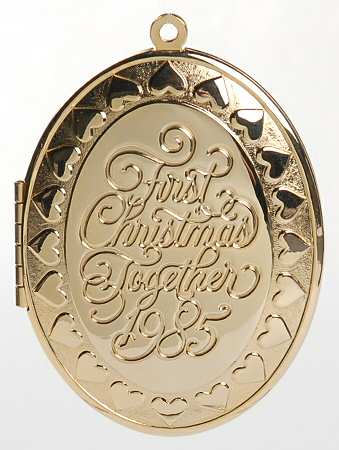 1985 Hallmark Christmas Ornaments First Christmas Together-Locket - No Box