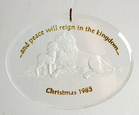 1985 Hallmark Christmas Ornaments Peaceful Kingdom - Boxed