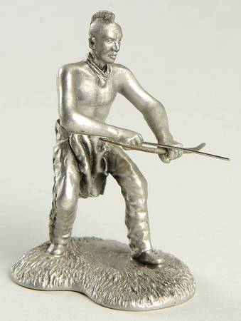 Hudson Pewter Figurines Iroquois Hunter - No Box