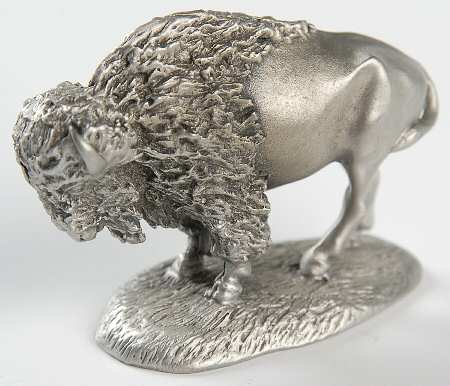 Hudson Pewter Figurines Black Diamond-Buffalo - No Box