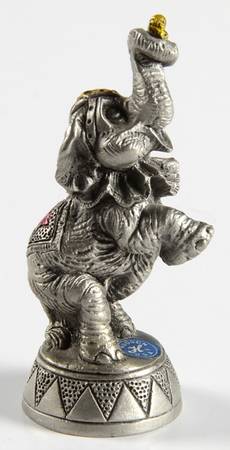 Hudson Pewter Figurines Circus Elephant-Trunk Up - No Box