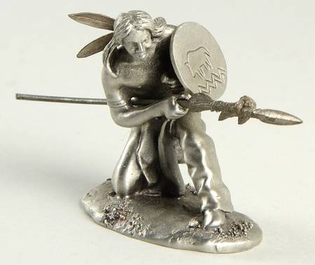 Hudson Pewter Figurines Sioux Warrior - No Box