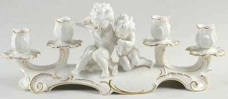 Giftware Cherub 4 Light Candleholder-Gold Accent - Boxed