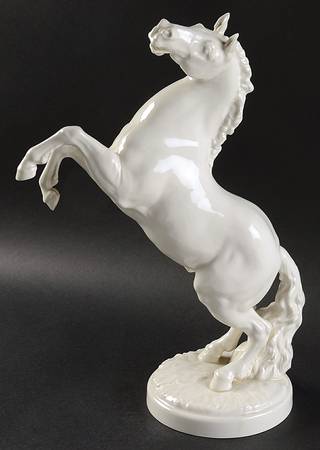 Horses Horse Rearing-All White - No Box