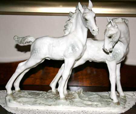 Horses Foals Playing - No Box